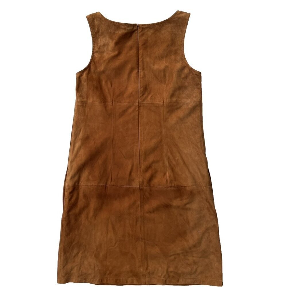 ATM Anthony Thomas Melillo Suede V-Neck Sleeveless Brown Mini Dress Size 2 - Picture 2 of 16